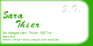 sara thier business card